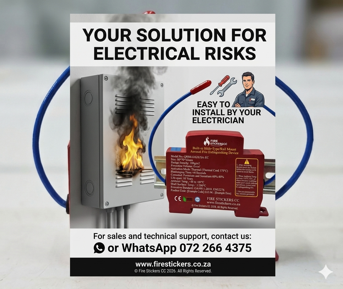 DB Fire Stop – Automatic Aerosol Fire Extinguisher for Electrical DB Boards